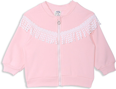 

Camey Full Sleeve Printed Baby Girls Jacket, Peach