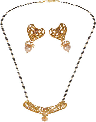 JEWELS GURU Alloy Gold-plated Gold Jewellery Set(Pack of 1)