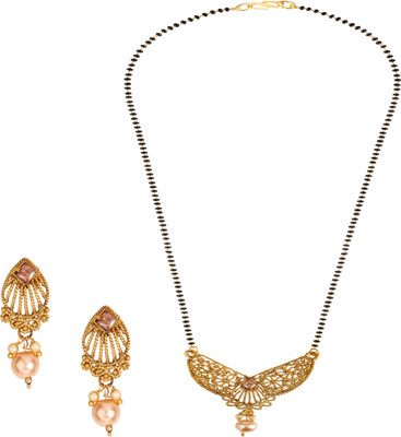 JEWELS GURU Alloy Gold-plated Gold Jewellery Set(Pack of 1)