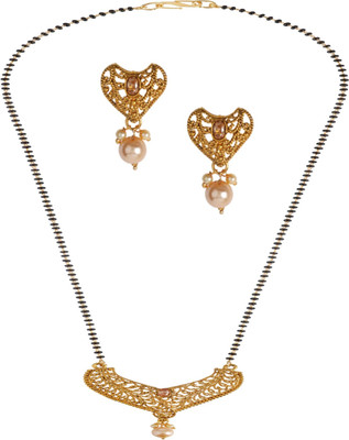 JEWELS GURU Alloy Gold-plated Gold Jewellery Set(Pack of 1)