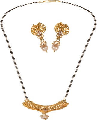 JEWELS GURU Alloy Gold-plated Gold Jewellery Set(Pack of 1)