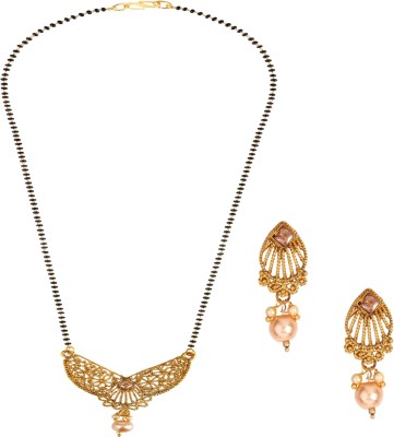 JEWELS GURU Alloy Gold-plated Gold Jewellery Set(Pack of 1)