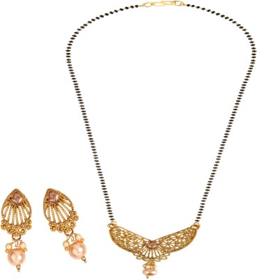 JEWELS GURU Alloy Gold-plated Gold Jewellery Set(Pack of 1)