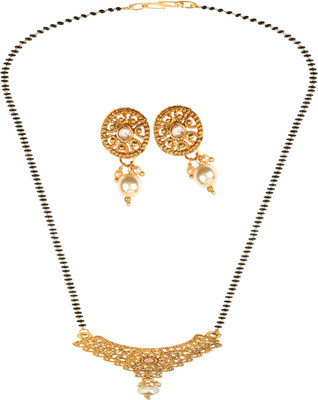 JEWELS GURU Alloy Gold-plated Gold Jewellery Set(Pack of 1)