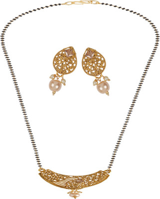 JEWELS GURU Alloy Gold-plated Gold Jewellery Set(Pack of 1)