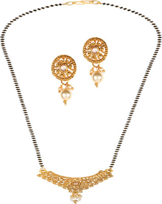 JEWELS GURU Alloy Gold-plated Gold Jewellery Set(Pack of 1)