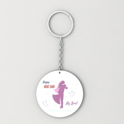 GiftsOnn Valentine's Day Round Shape Personalized Gifts123 Key Chain