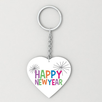 GiftsOnn Happy New Year heart Personalized Gifts76 Key Chain