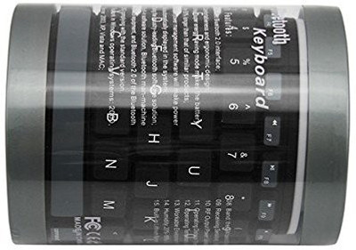 VibeX ® Wireless USB Interface Silicon Keyboard Russian Layout Teclado Waterproof for PC Laptop Keyboard fold Wireless, Bluetooth Multi-device Keyboard(Black) Flipkart