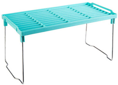 

SYGA Office-Kitchen-Bathroom Multi-purpose Stackable Racks Plastic Foldable Rack Storage Organizer Shelf(Blue,1) Plastic Kitchen Rack(Blue)