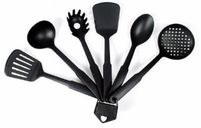 

Kitchen Kitchen016 Lifestyle Set of 6 Nylon Serving Spoon Black Kitchen Tool Set (Set of 6 Nylon Serving Spoon) Black Kitchen Tool Set(Black)