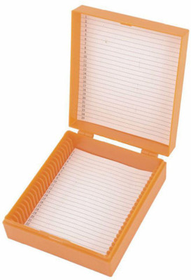

BEXCO Microscope slide box for 25 slides, plastic.(Multicolor)