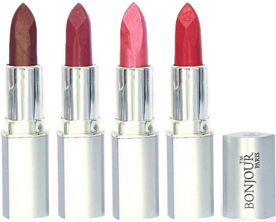 

Bonjour Paris Slick & Shine Lipstick(Coffee-Light Mauve-Star Pink-Burnt Amber, 16.8 g)