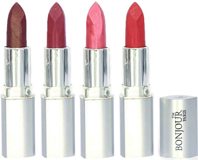 

Bonjour Paris Slick & Shine Lipstick(Coffee-Light Mauve-Star Pink-Hot Mauve, 16.8 g)