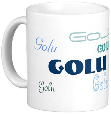 

Exoctic Silver GOLU Ceramic Mug(330 ml), White