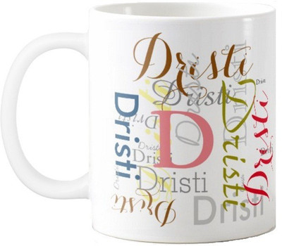 

Exoctic Silver Dristi Ceramic Mug(330 ml), Multicolor
