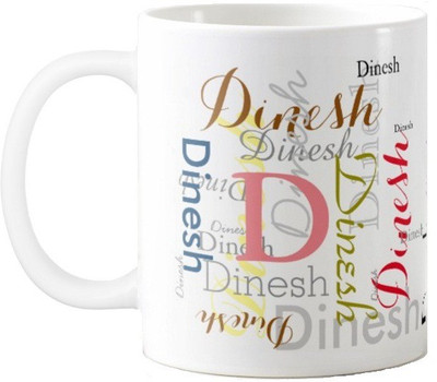 

Exoctic Silver Dinesh Ceramic Mug(330 ml), Multicolor