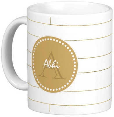 

Exoctic Silver ABHI Ceramic Mug(330 ml), White