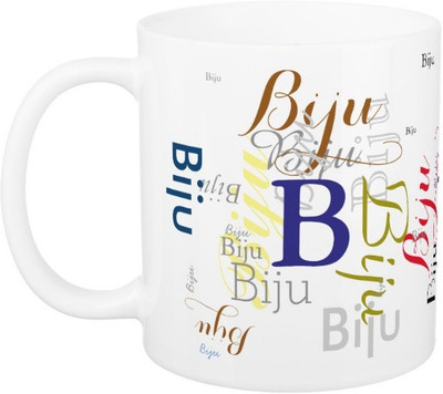 

Exoctic Silver Biju Ceramic Mug(330 ml), Multicolor