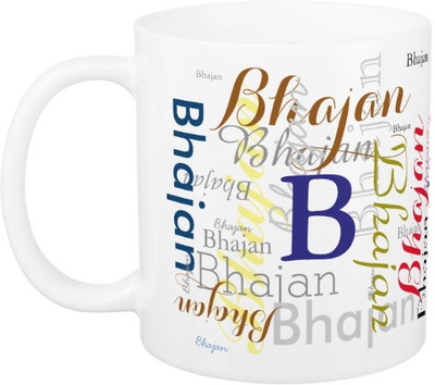

Exoctic Silver Bhajan Ceramic Mug(330 ml), Multicolor