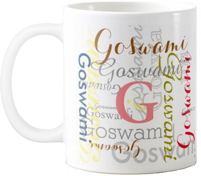 

Exoctic Silver GOSWAMI Ceramic Mug(330 ml), Multicolor