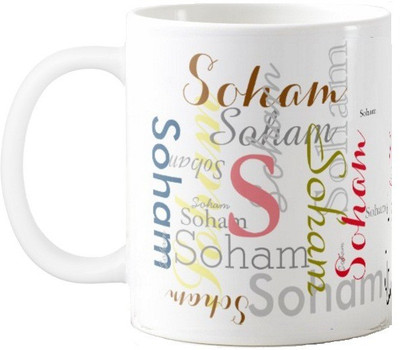 

Exoctic Silver Soham Ceramic Mug(330 ml), Multicolor