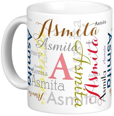 

Exoctic Silver ASMITA Ceramic Mug(330 ml), Multicolor