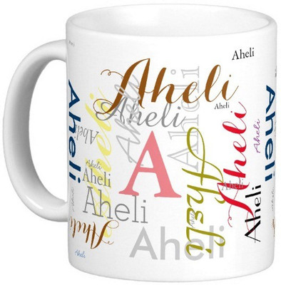 

Exoctic Silver AHELI Ceramic Mug(330 ml), Multicolor