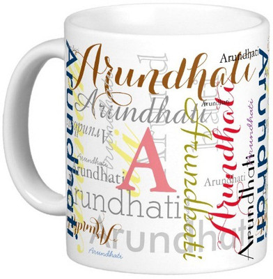 

Exoctic Silver ARUNDHATI Ceramic Mug(330 ml), Multicolor