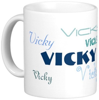 

Exoctic Silver VICKY Ceramic Mug(330 ml), Blue