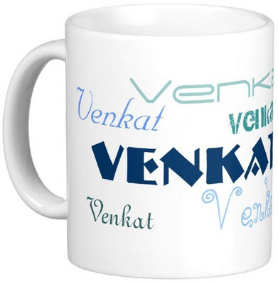 

Exoctic Silver VENKAT Ceramic Mug(330 ml), Blue