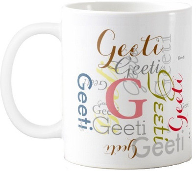 

Exoctic Silver Geeti Ceramic Mug(330 ml), Multicolor