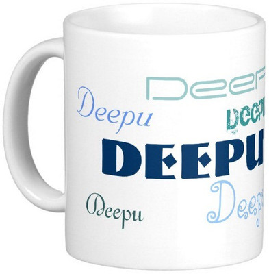 

Exoctic Silver DEEPU Ceramic Mug(330 ml), White