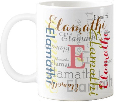 

Exoctic Silver Elamathi Ceramic Mug(330 ml), Multicolor