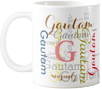 

Exoctic Silver Gautam Ceramic Mug(330 ml), Multicolor