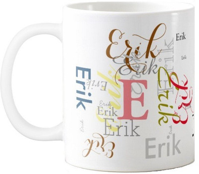 

Exoctic Silver Erik Ceramic Mug(330 ml), Multicolor