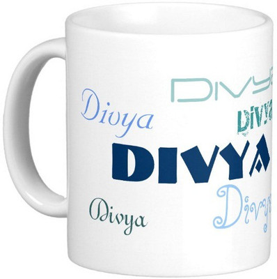 

Exoctic Silver DIVYA Ceramic Mug(330 ml), Blue