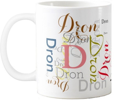 

Exoctic Silver Drooti Ceramic Mug(330 ml), Multicolor