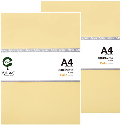 ARTREX PALE A4 (P2) UNRULED A4 Coloured Paper(Set of 2, IVORY)