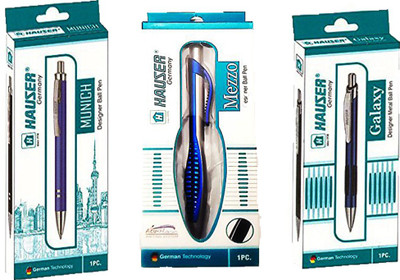 

HAUSER GERMANY GALAXY DESIGNER BALL PEN+MEZZO DESIGNER BALL PEN+MUNICH BALL PEN Ball Pen(Pack of 3)