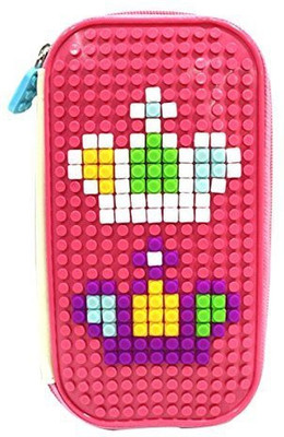 

Shopkooky Lego Pencil Box Lego Attractive Jigsaw Puzzle Featured Pen Bag For Kids Assorted Colors Birthday Gift/ Return Gift Art Canvas Pencil Box(Set of 1, Pink)