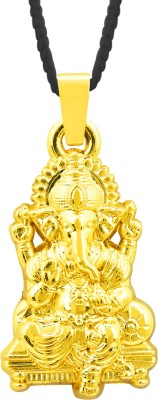 Shining Jewel Designer 24K Ganesha Gold-plated Brass Pendant