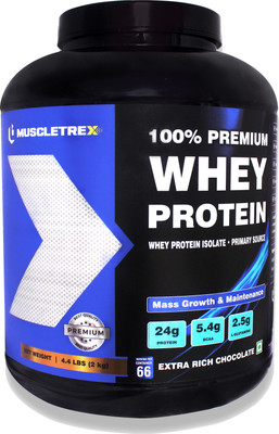 

Biotrex Nutraceuticals Muscletrex 100% Whey Protein, Extra Rich Chocolate Flavour - 2 kg (4.4 lbs), Whey Protein Isolate as Primary source Whey Protein(2 kg, Chocolate)