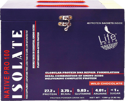 

LIFE ROOTS LifeRoots Native ISOLATE PRO 100 Sport Plant-based nutrition- Protein Powder (40 Sachet ) WILD CHOCOLATE 1280 g (2.82 lb) Plant-Based Protein(1280 g, WILD CHOCOLATE)