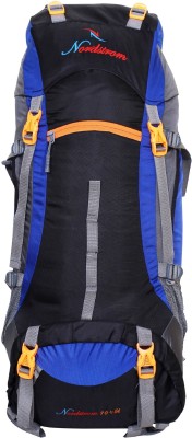 

NORDSTROM 0109 Climate Proof Mountain/Hiking/trekking/Campaign /Backpack 75 Ltrs Royal Blue & Black with Padded Laptop Sleeve & Rain Cover Rucksack - 75 L(Multicolor)