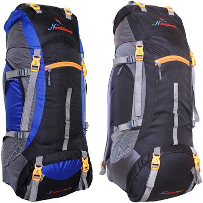 

NORDSTROM 0109 ClimateProof Mountain/trekking/Campaign/Backpack 75 Ltrs Royal Blue & Black with Padded Laptop Sleeve & Rain Cover set of 2 Rucksack - 75 L(Multicolor)