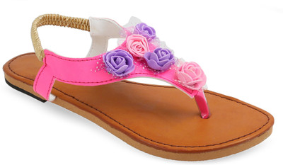 

Myra Women Lotus Floral Pink Flats