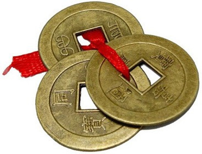 Gift Décor Shop Orignal lucky coins for money luck of Fengshui Set of 1 lucky Coin Showpiece - 2 cm(Brass, Gold) available at flipkart for Rs.160