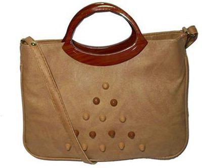 

Trendy Girls Casual Beige PU Sling Bag