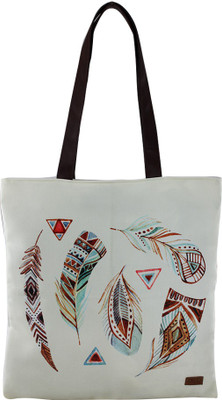 

YOLO Women Casual White Polyester Tote